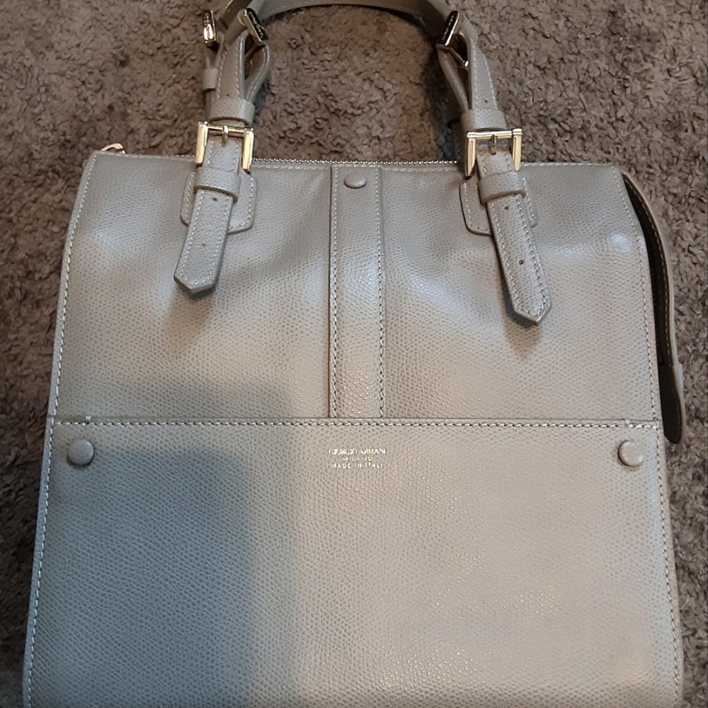 Giorgio Armani Bauletto Piccolo Vitello Stamp Small Tote Bag